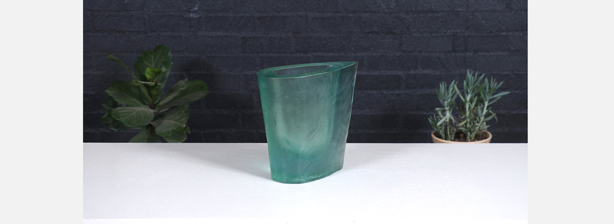 Terry Balle Resin Aqua Sculpture Vase