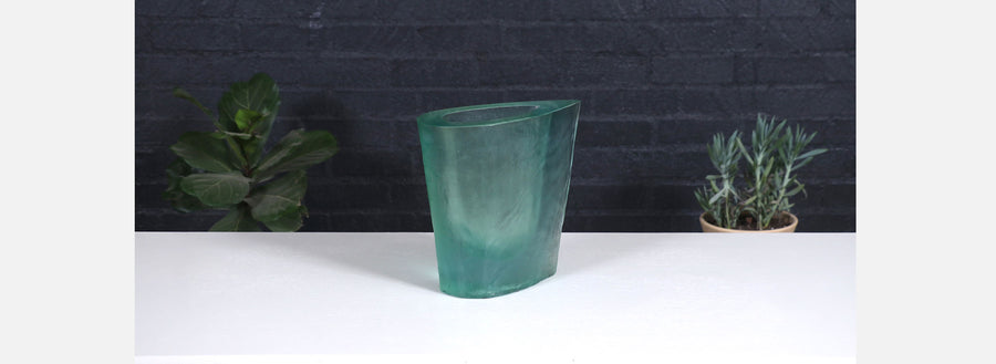 Terry Balle Resin Aqua Sculpture Vase