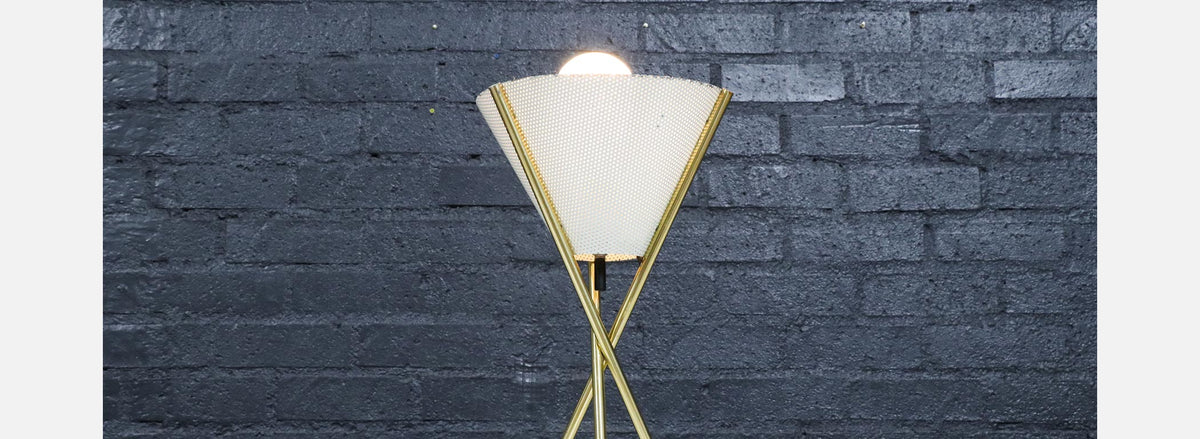 Gerald Thurston Tripod Brass Table Lamp for Lightolier