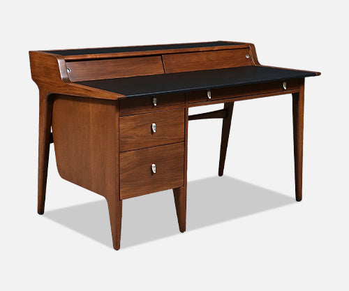John Van Koert "Profile" Model-K80 Executive Desk w/ Leather Top for Drexel