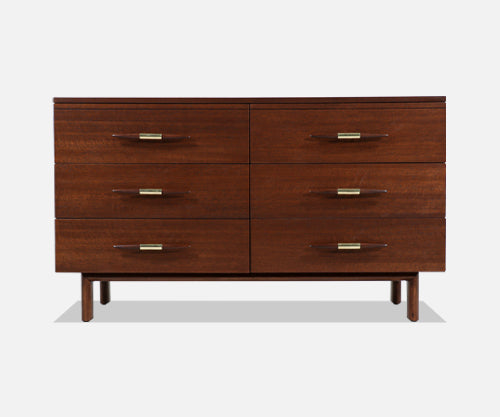 John Keal Dresser with Brass Accents for Brown Saltman