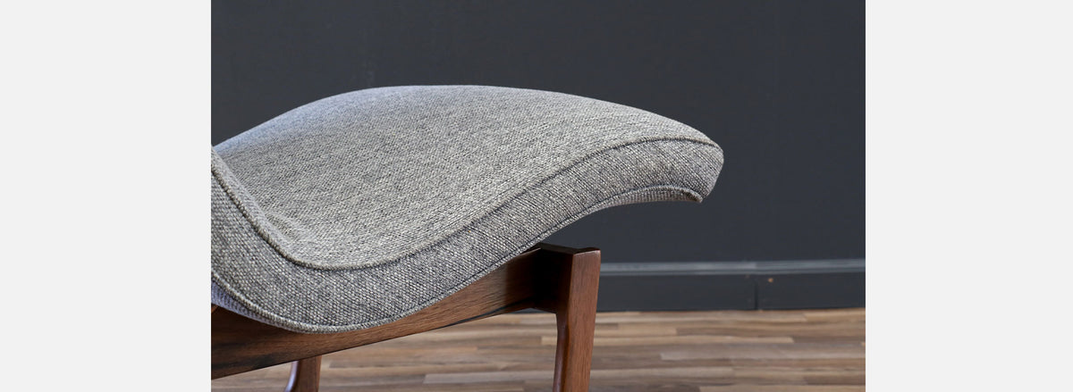 Mid-Century Modern Sculpted Sleigh-Base Lounge Chair by Hans Juergens