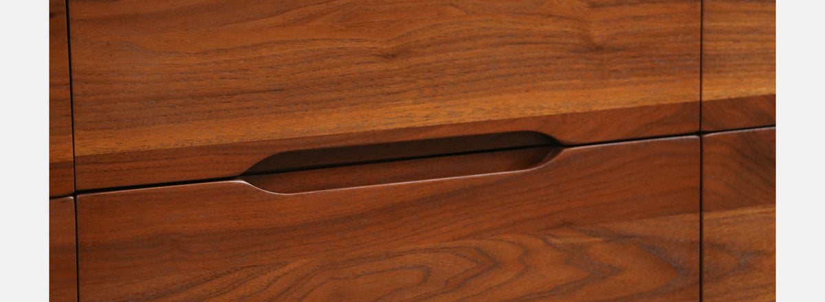 Mid-Century Californian Modernist Sculpted Walnut Dresser