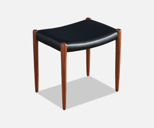 Niels Moller Model-80A Teak & Leather Stool