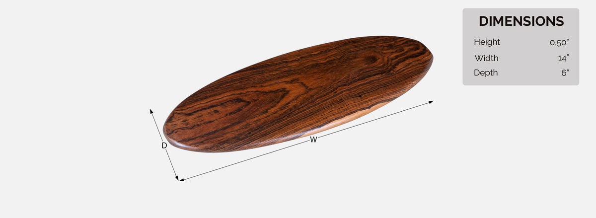 Don S. Shoemaker Rosewood Oval Tray for Señal Furniture