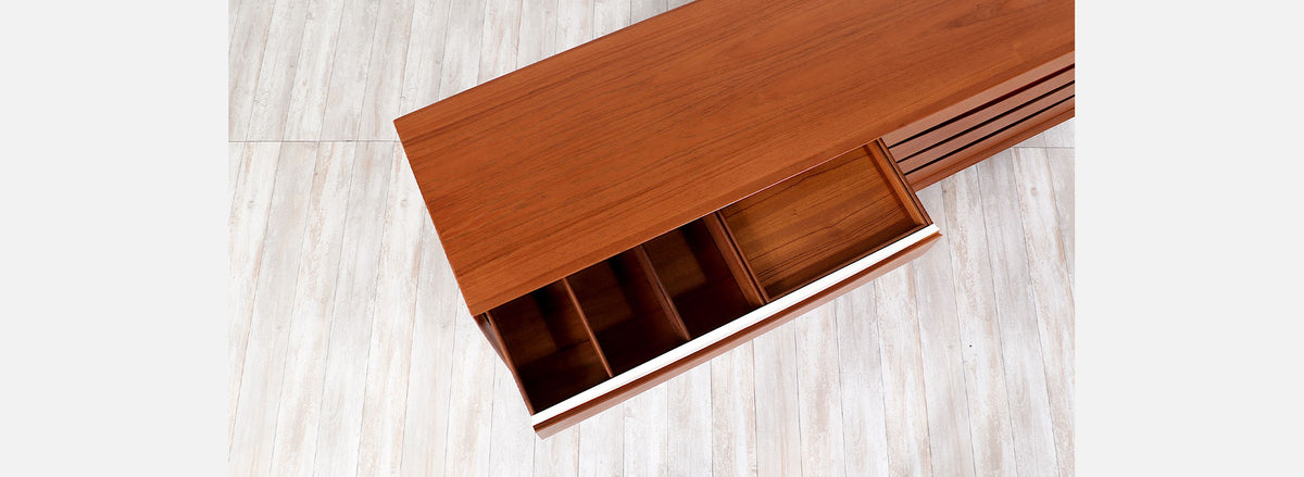 Arne Vodder "Triennale" Teak Dresser with Color Bowtie Drawers for Sibast Møbler