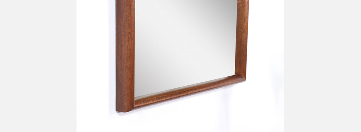 John Keal Wall-Hanging Sculpted Mirror for Brown Saltman