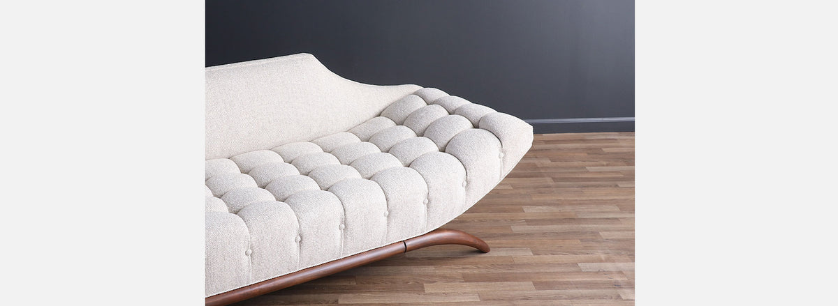Adrian Pearsall "Gondola" Biscuit-Tufted Sofa for Craft Associates