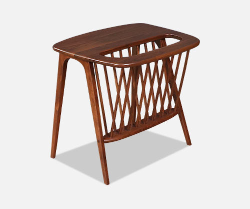 Arthur Umanoff Spindle End Table w/ Magazine Shelf