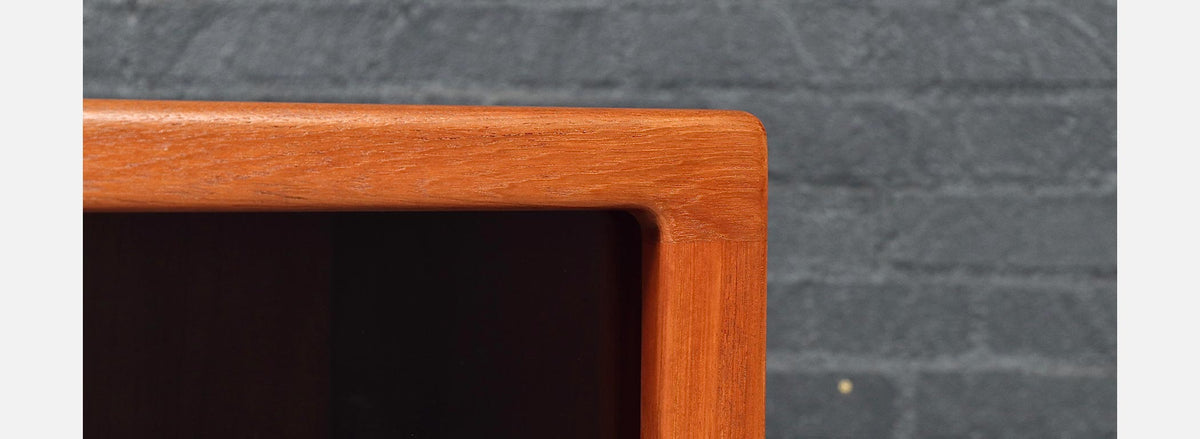 Bernhard Pedersen and Son Teak & Glass Bookcase Credenza