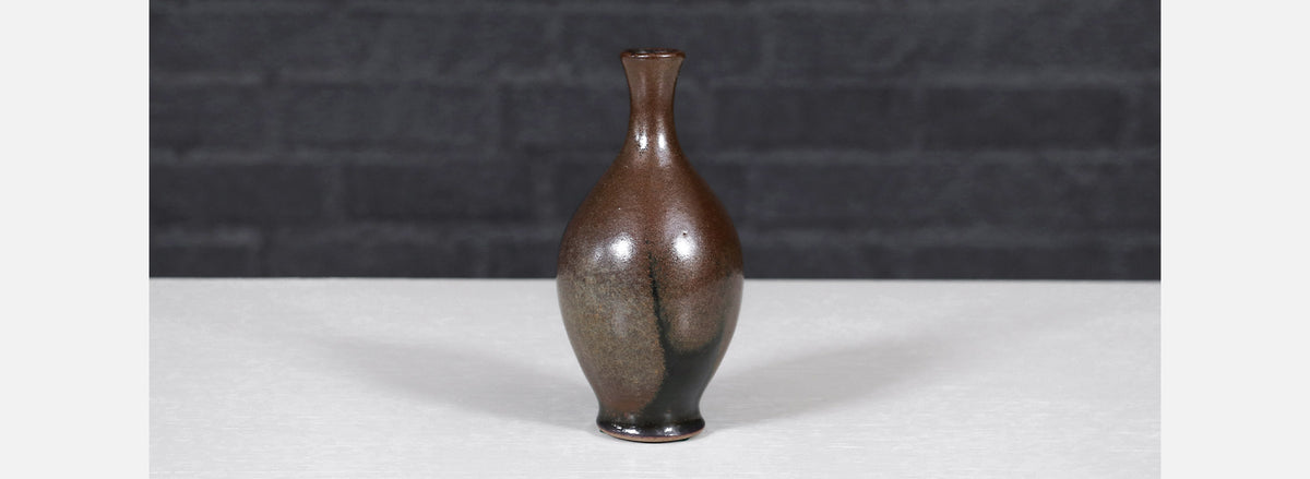 Robert Maxwell Studio Ceramic Vase w/ Brown Glaze