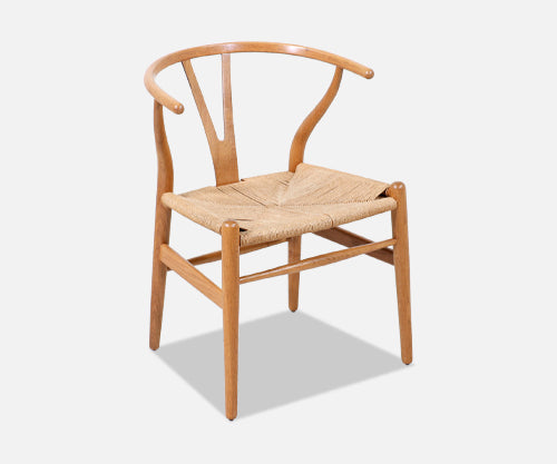 Classic Hans J. Wegner "Wishbone" Oak Arm Chair for Carl Hansen & Søn