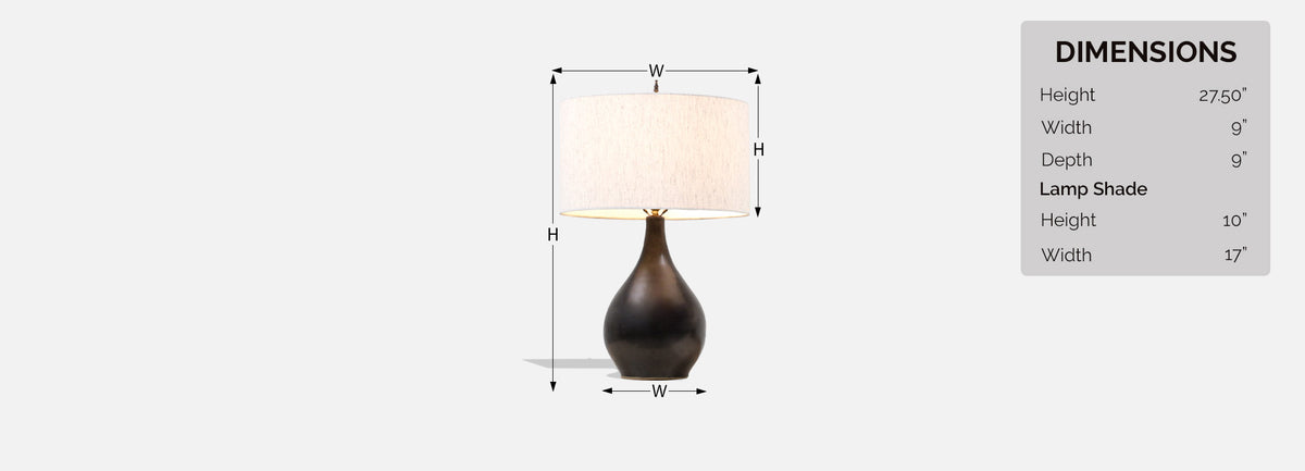 Gordon & Jane Martz Matte Black Ceramic Table Lamps for Marshall Studios 