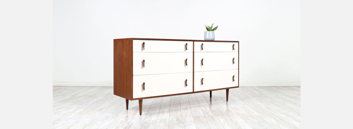 California Modern Two-Tone Lacquered Dresser by Stanley Young for Glenn of CA