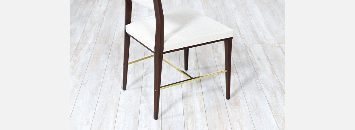 Paul McCobb "Irwin Collection" Dining Chairs with Brass Accents for Calvin Furniture