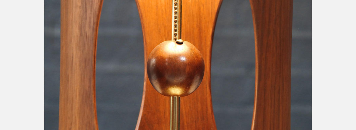 Arthur Jacobs Korina Wood Cylinder Table Lamp for Modeline of California