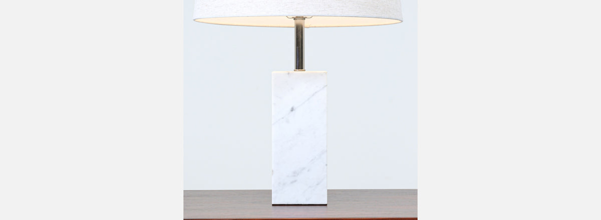 Mid-Century Modern Italian Marble Table Lamp by Laurel