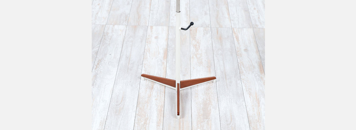 Petter Pepper Products Adjustable Tripod Teak & Purple Side Table