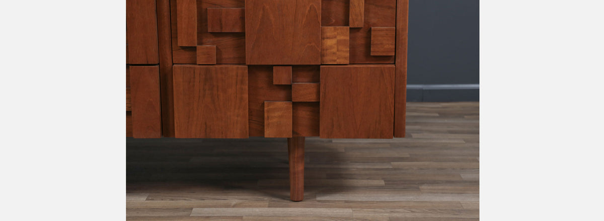 Mid-Century Modern "Staccato" Brutalist Dresser by Lane 