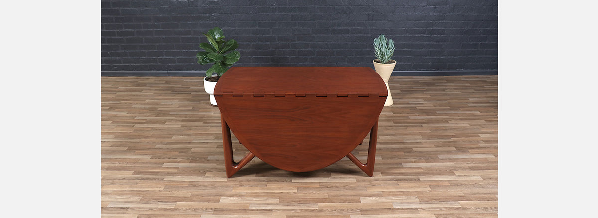 Niels Koefoed Gateleg Teak Dining Table for Koefoeds Hornslet