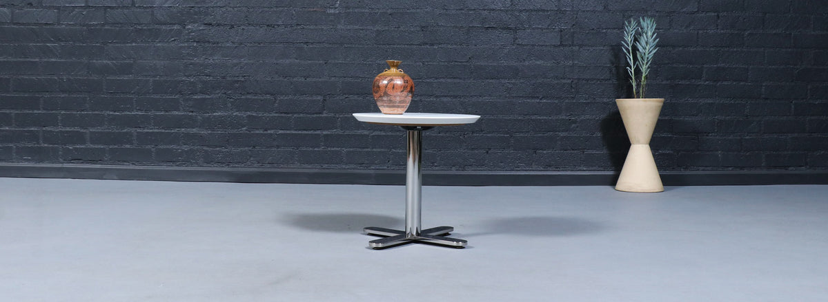 California Modern "Plus" Chrome Side Tables by West Coast Industries