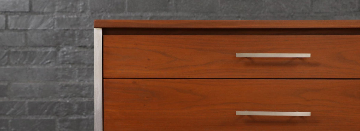 Paul McCobb "Linear Group" Dresser w/ Steel Accents for Calvin Furniture