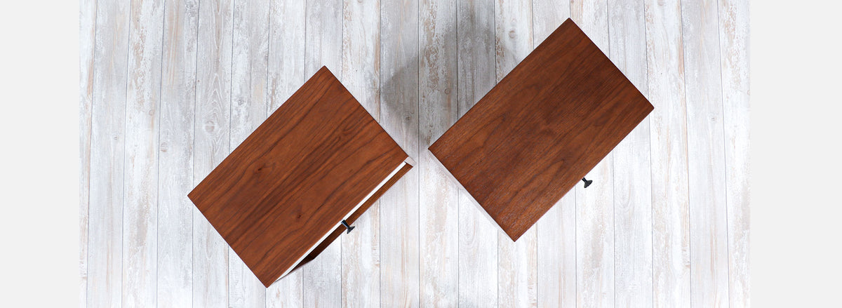 Milo Baughman Two-Tone Lacquered Night Stands for Glenn of California