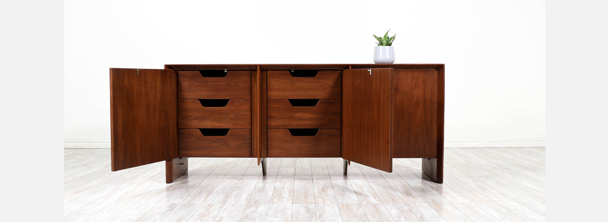 T.H. Robsjohn-Gibbings Walnut Dresser for Widdicomb