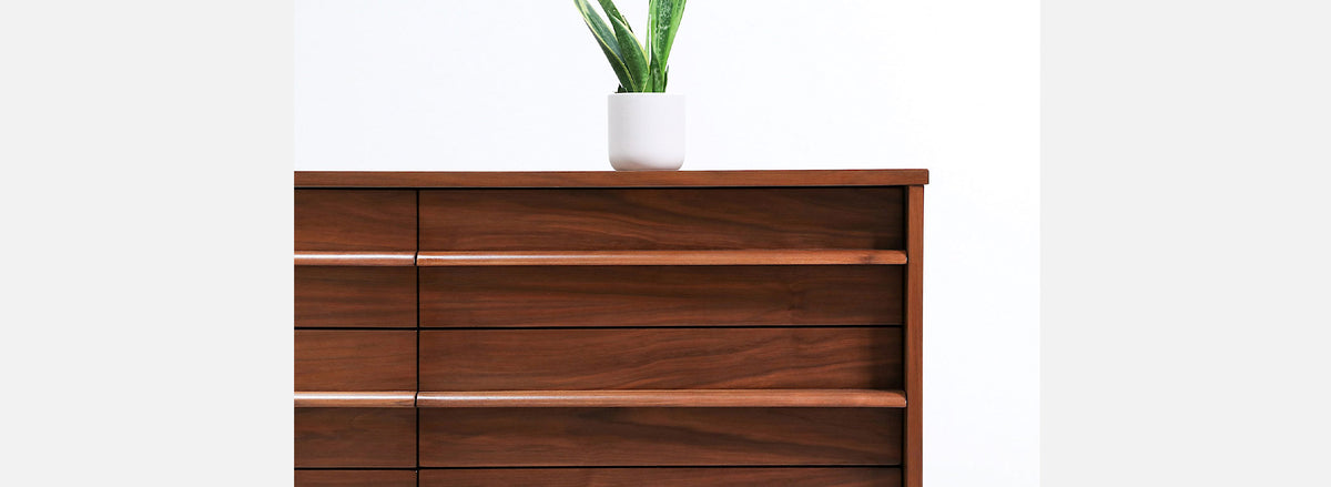Mid-Century Modern Curved-Front Dresser by Young Furniture