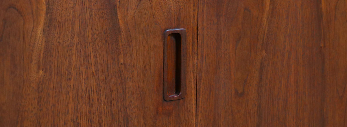 Carlo Jensen Bi-Folding Door Walnut Credenza for Hundevad & Co.