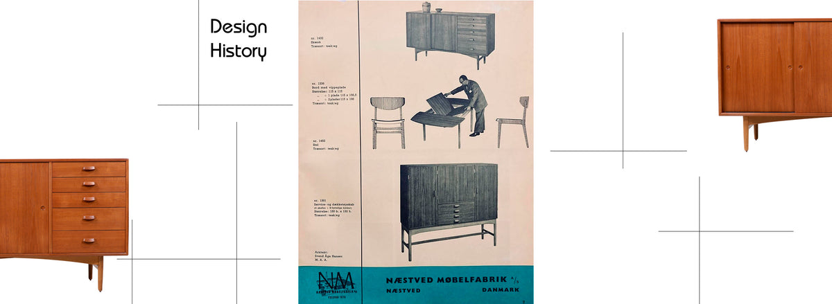 Svend Age Hansen Teak & Oak Credenza with Drawers for Naestved Møbelfabrik
