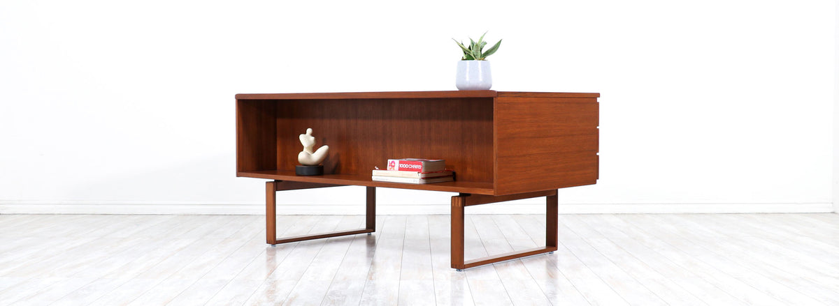 Henning Jensen & Torbin Valeur Executive Desk with Bookcase for Dyrlund