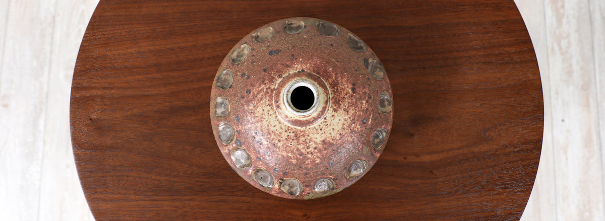 Mid-Century Modern Glazed Ceramic Weed Pot Vase