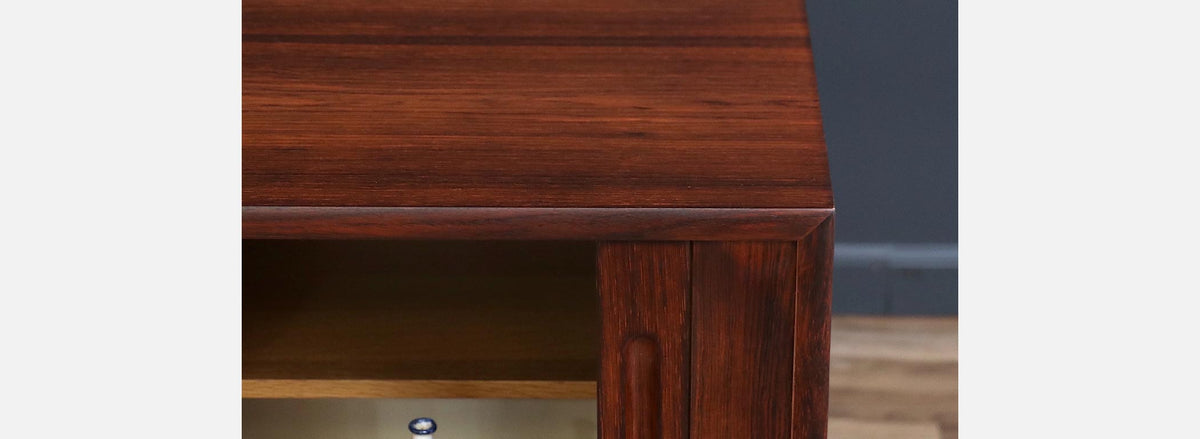 Danish Modern Rosewood Tambour-Doors Credenza by Georg Petersens