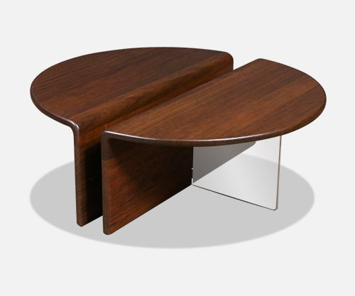 Gerald McCabe "Waterfall" Shedua & Lucite Coffee Table for Orange Crate Modern