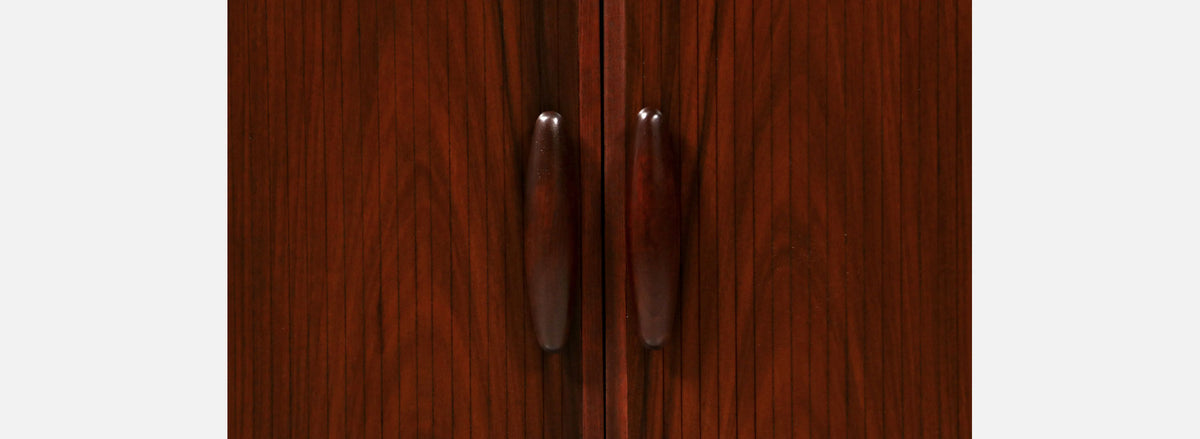 Danish Modern Rosewood Tambour-Door Credenza by Dyrlund