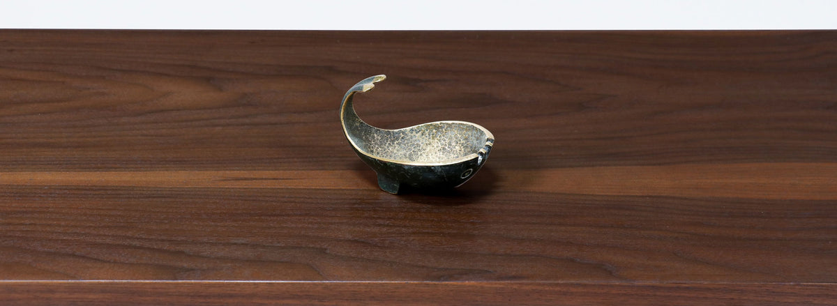 Maurice Ascalon Bronze Whale Ashtray for Pal-Bell Co.