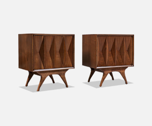 Albert Parvin Diamond Door Night Stands for American of Martinsville