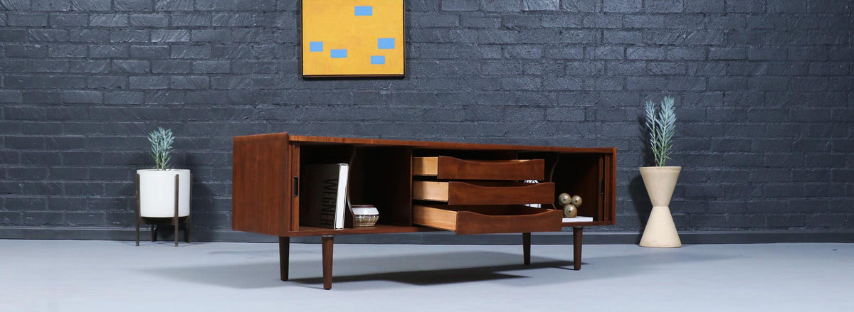 Merton L. Gershun Low Tambour-Door Credenza for Dillingham
