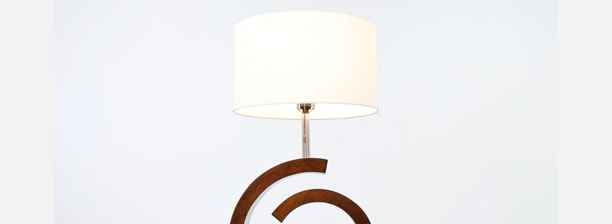 California Modern Sculpted Swirl Table Lamp by Modeline of CA