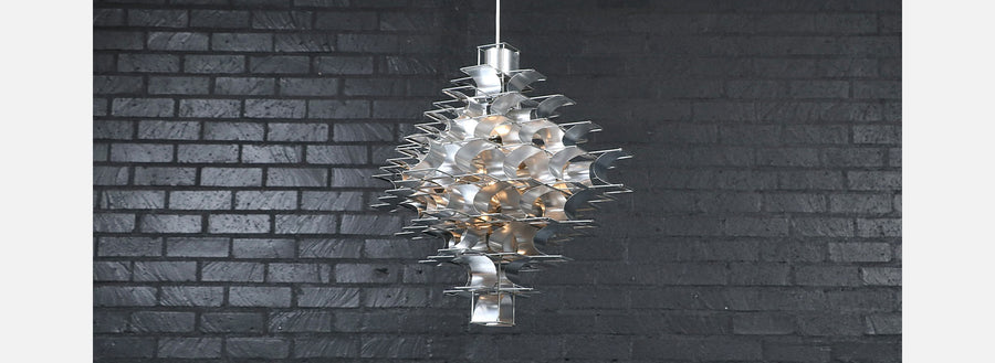 Vintage French Modern "Cassiope" Chandelier by Max Sauze