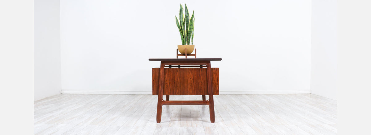Gunni Omann Model-75 Floating Top Rosewood Desk for Omann Jun