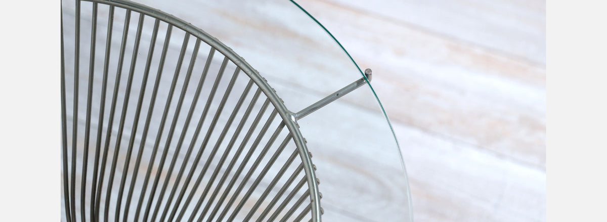 Mid-Century Modern Metal Rod & Glass Floor Lamp by Laurel Lamp Co.
