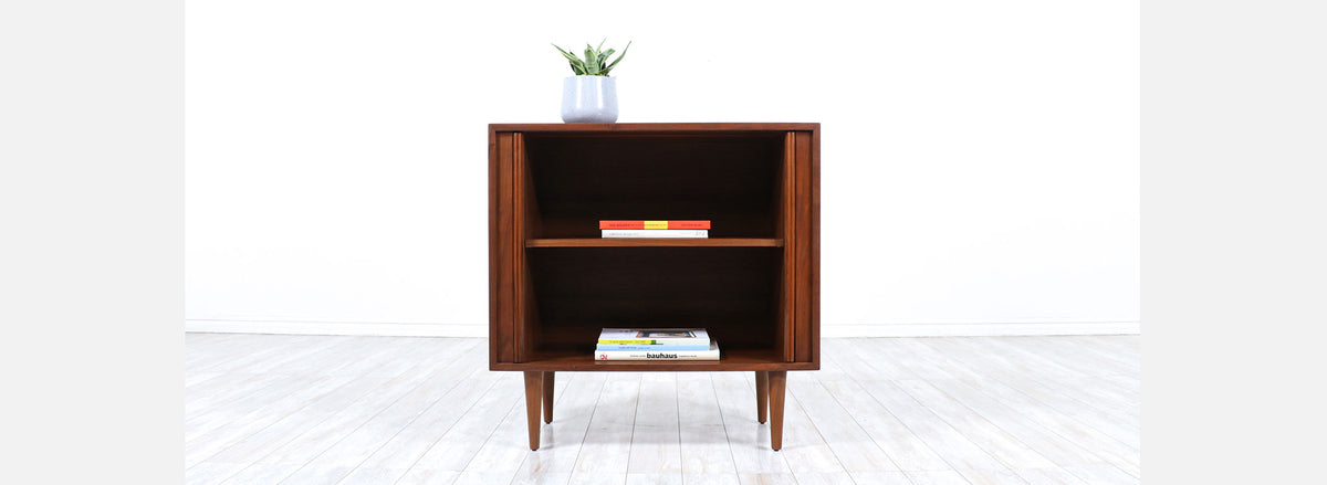 Mid-Century Modern Tambour-Door Cabinet