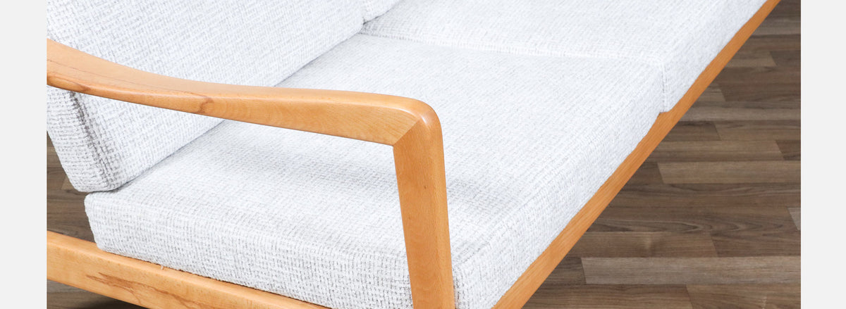 Folke Ohlsson Model “Tema 1” Beechwood Sofa for Dux