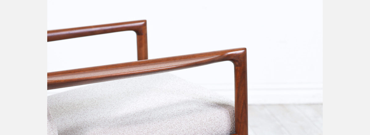 Ib Kofod-Larsen Walnut Lounge Chair for Selig