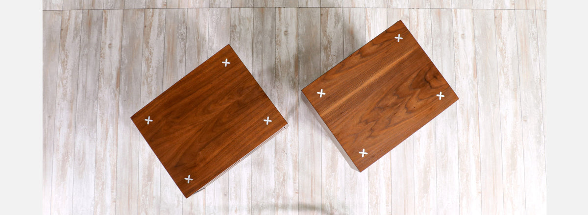 American of Martinsville Night Stands with Steel Accents