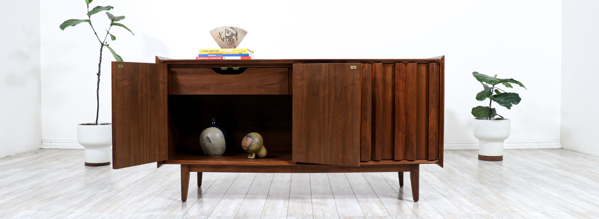 Mid-Century Modern "First Edition" Walnut Credenza by Lane
