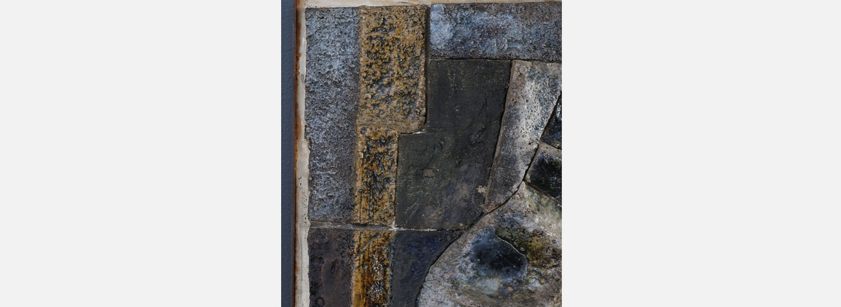 Mid-Century Modernist Cubist Concrete Wall Art