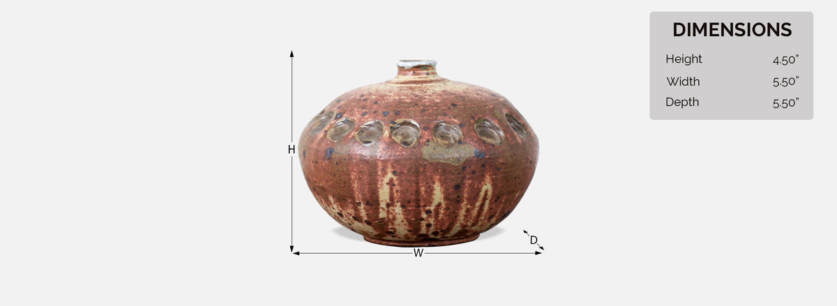 Mid-Century Modern Glazed Ceramic Weed Pot Vase